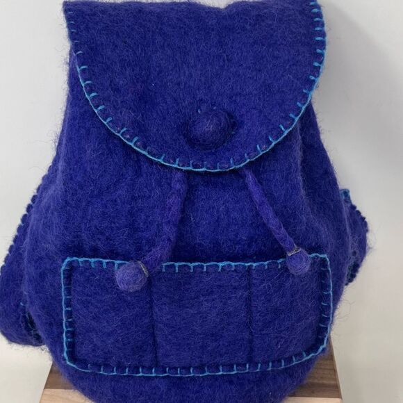 Wool Handmade Mini Backpack - Picture 2 of 9